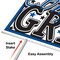 6 Pack Bulk Plastic Blue Congrats Grad Graduation Party Yard Sign